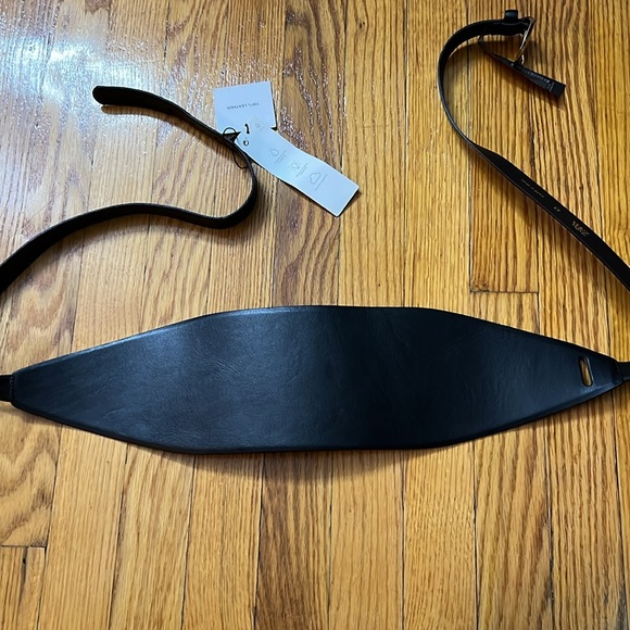 Zara black leather belt - Picture 5 of 7